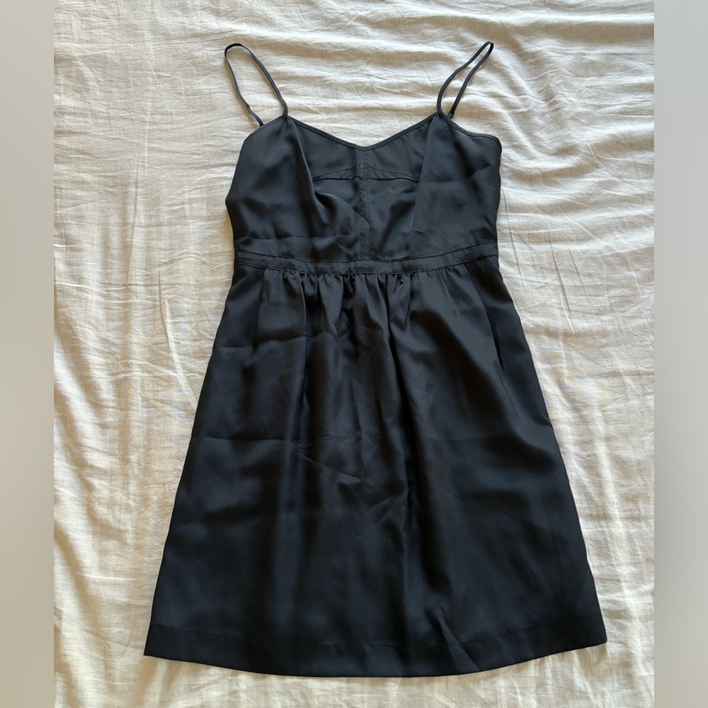 J. Crew Black Spaghetti Strap Dress